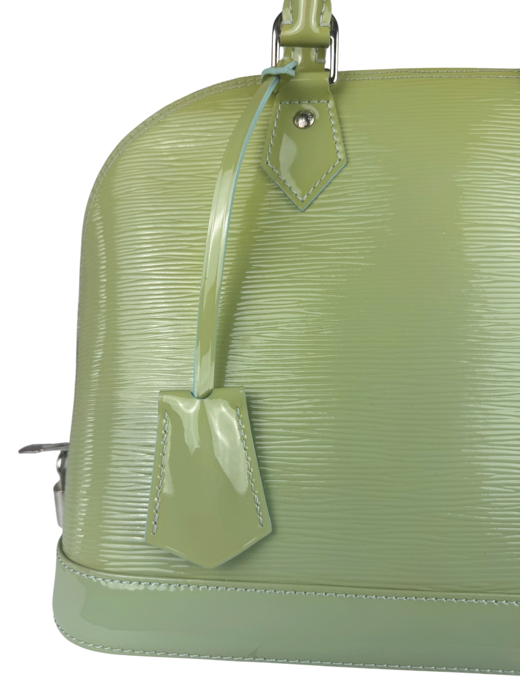 Louis Vuitton Green Patent Epi Alma Handbag