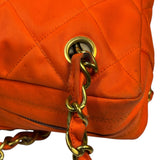 Chanel Orange Quilted Nylon Classic Jersey Camera Bag 2012