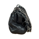 Chanel Black Classic Flap Tweed Shoulder Bag 2010