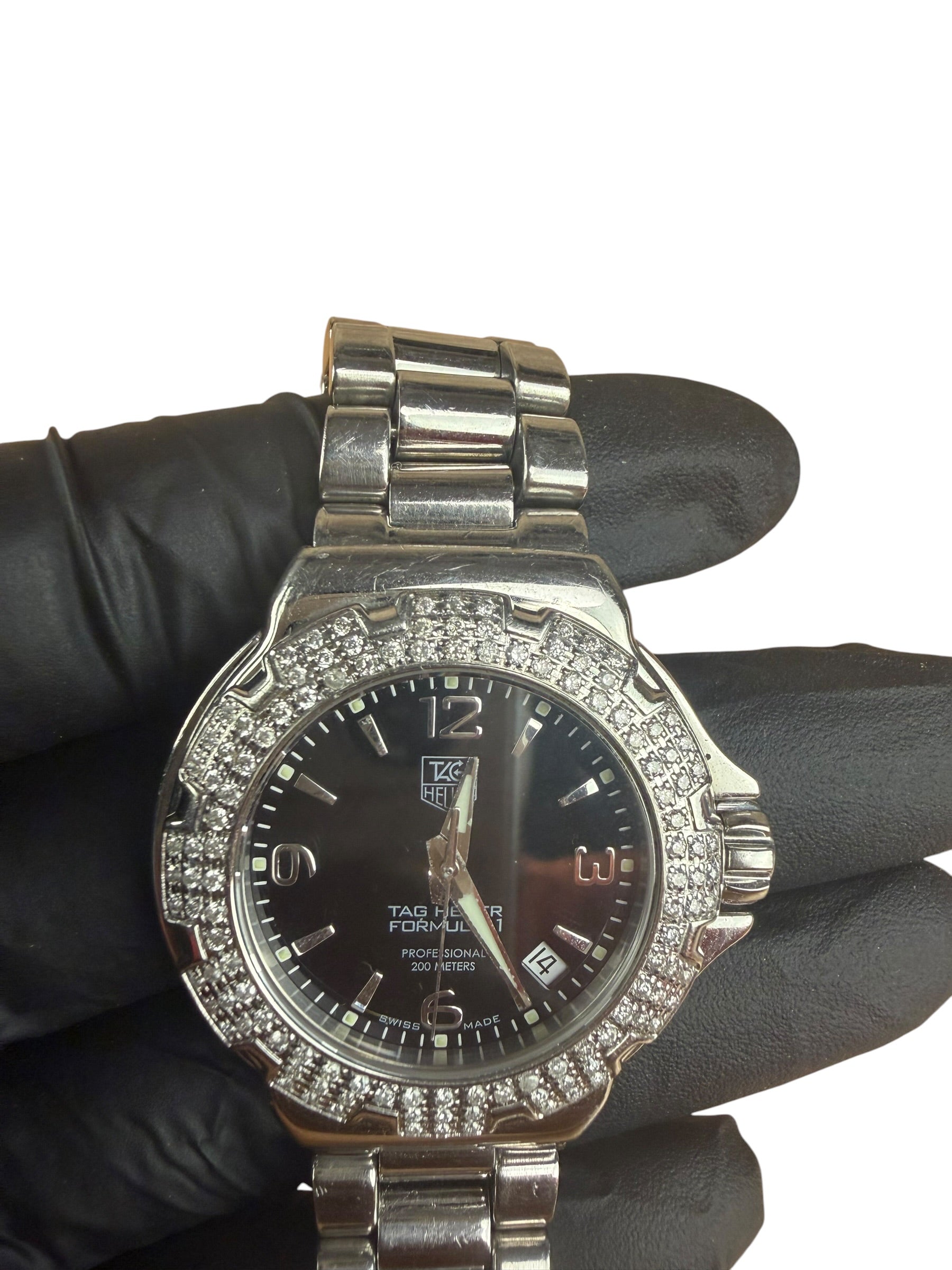 Tag Heuer Formula 1 Black Dial Diamond Bezel