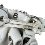 Balenciaga White Leather Le Cagole Bucket Shoulder Bag
