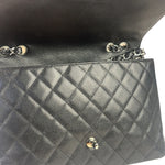 Chanel Black Caviar Quilted Flap Large Flap Bag 2006