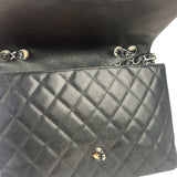 Chanel Black Caviar Quilted Flap Large Flap Bag 2006