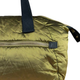 Celine Vintage Green Nylon Puffer Handbag