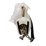 Christian Dior White Leather Micro Vibe Two-Way Bag