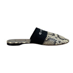 Givenchy Bedford Python-Embossed Leather Flat Mules