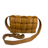 Bottega Veneta Honey Brown Leather Intrecciato Flap Bag