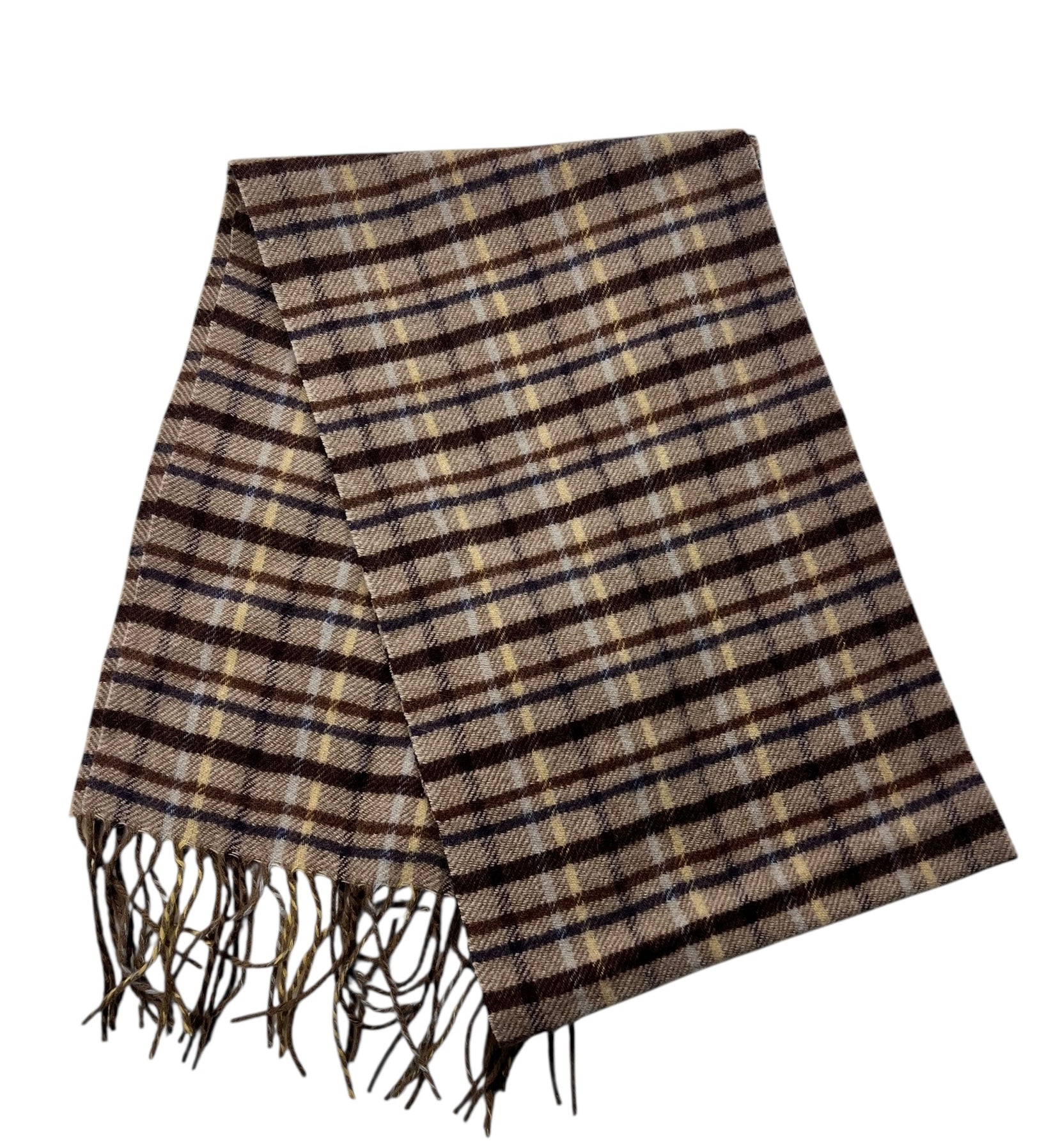 MCM Plaid Wool Scarf