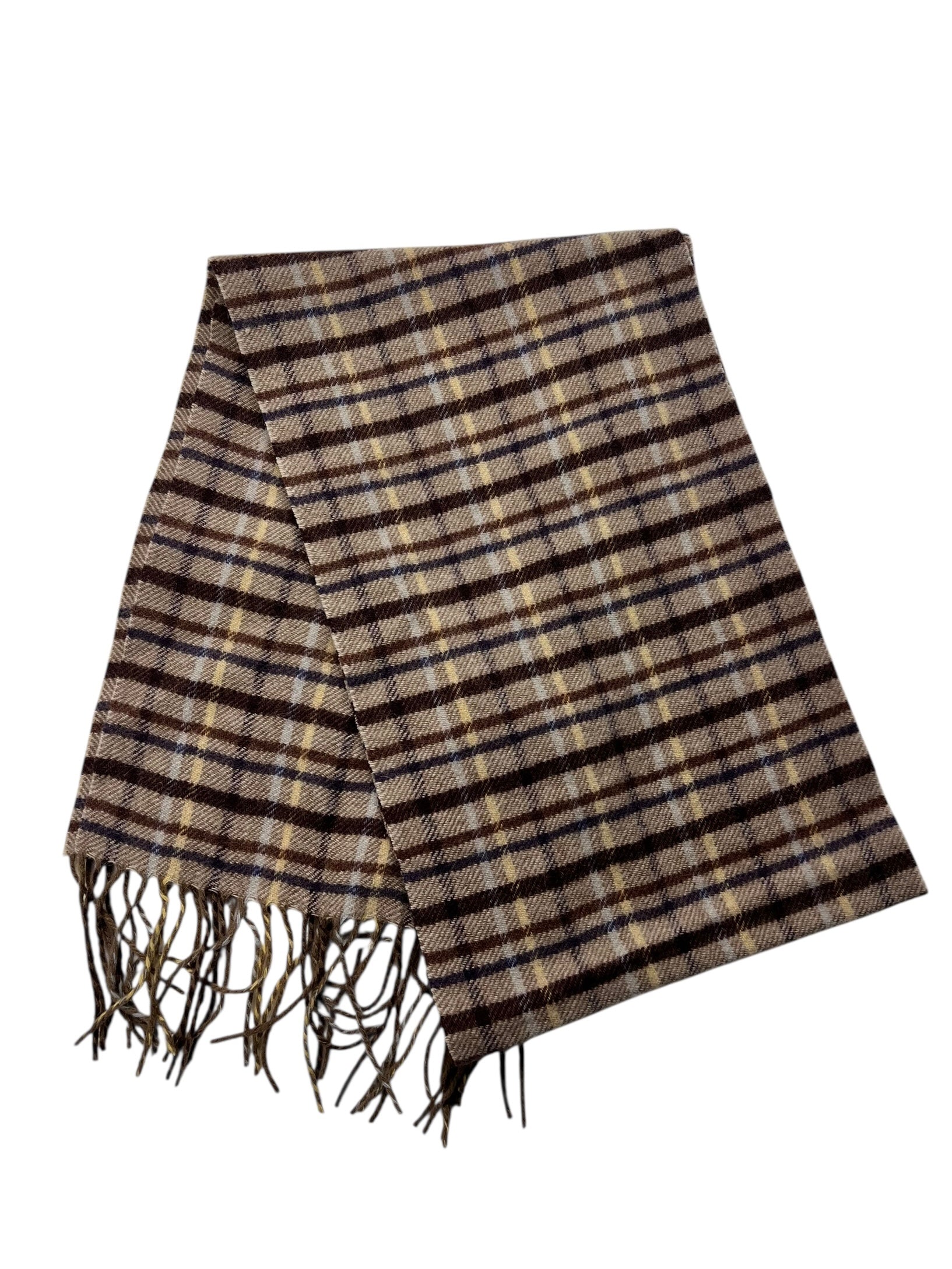 MCM Plaid Wool Scarf