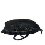 Bottega Veneta Black Intrecciato Large Handbag