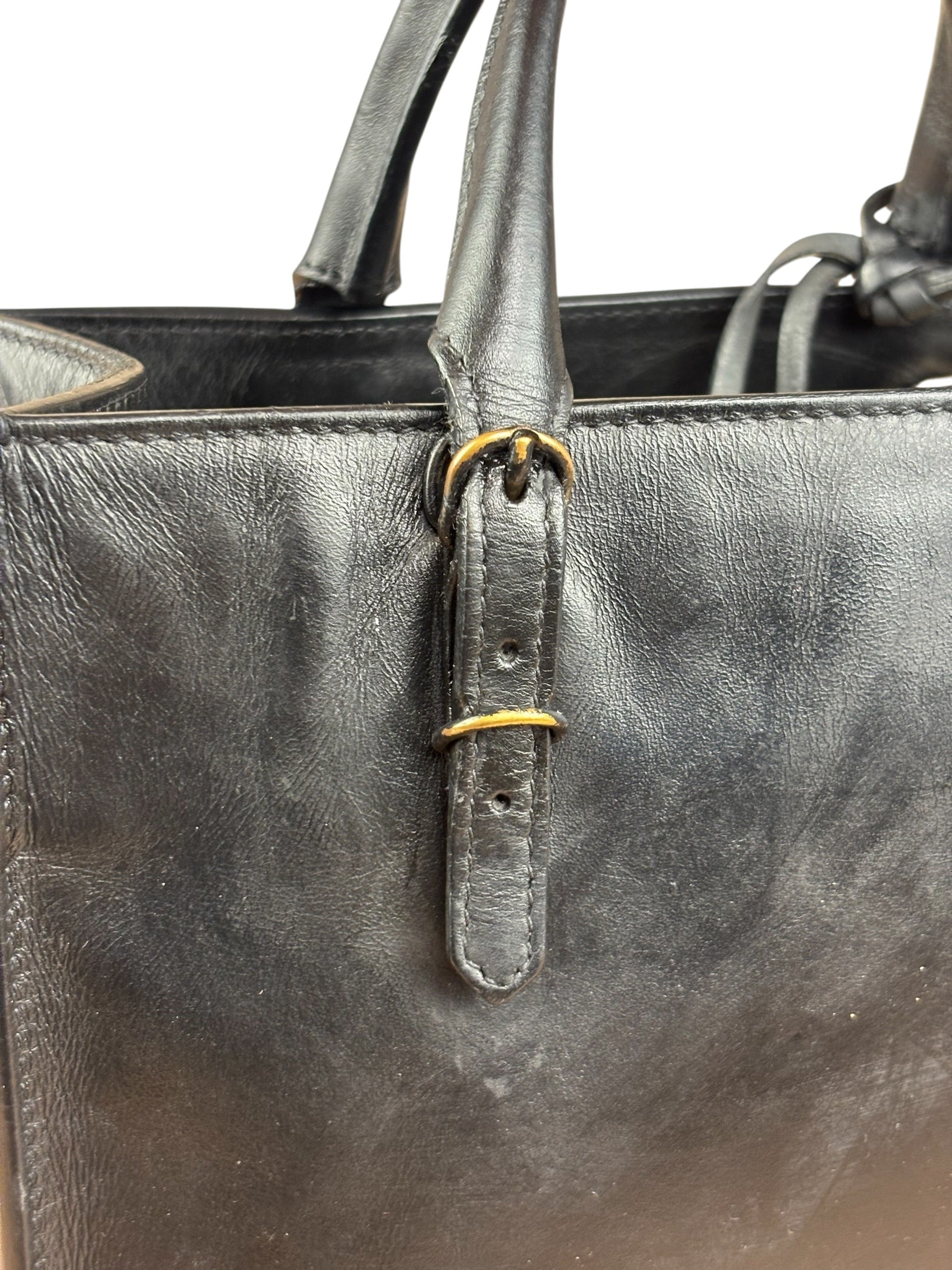 Balenciaga Black Leather Papier A4 Tote Bag