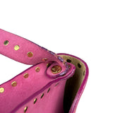 Celine Vintage Pink Suede Poulbot Shoulder Bag
