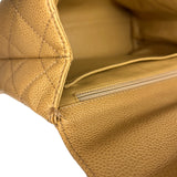 Chanel Beige Calfskin Kelly Top Handle Bag 2001