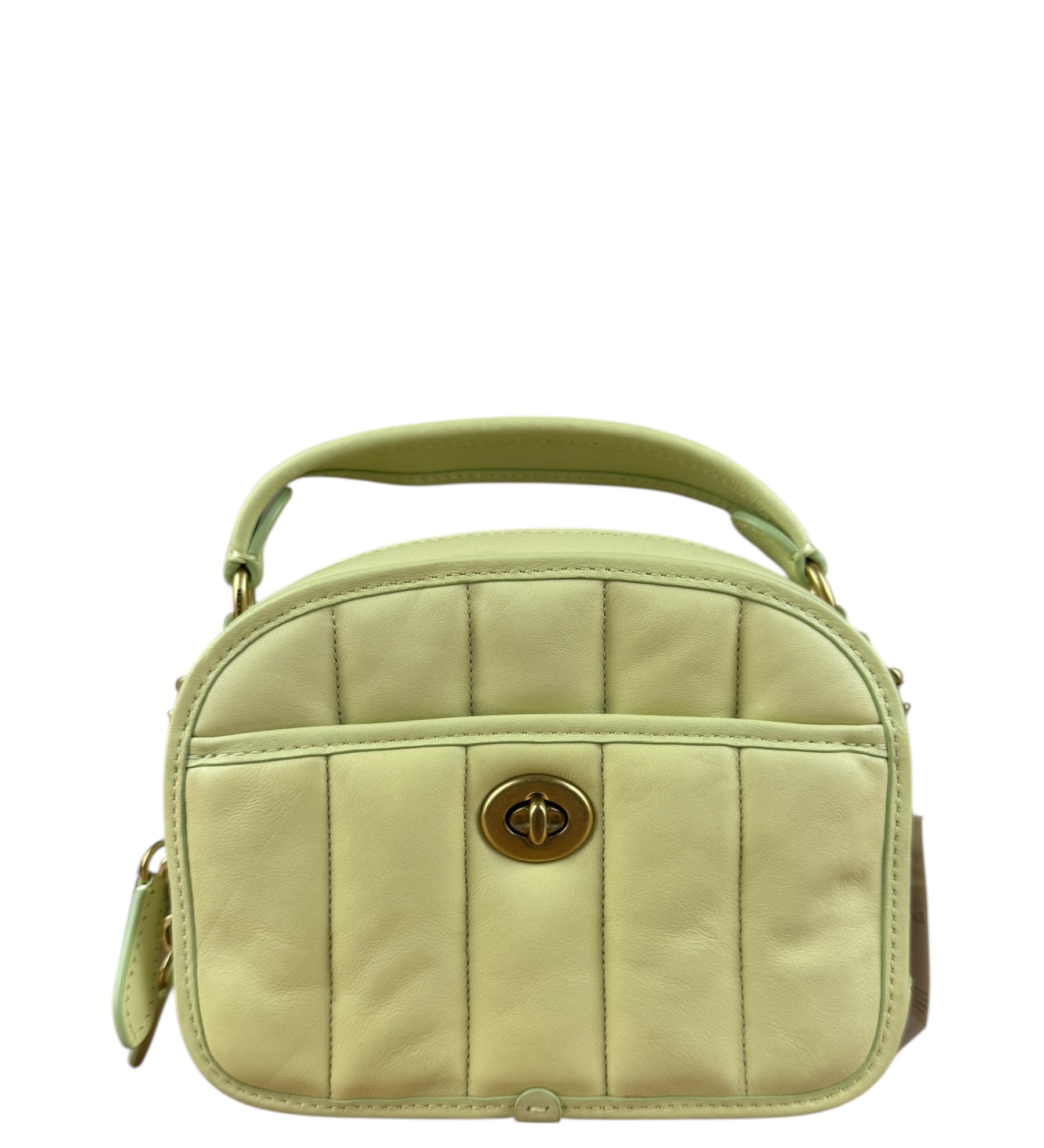 Coach Lime Nappa Leather Top Handle Bag