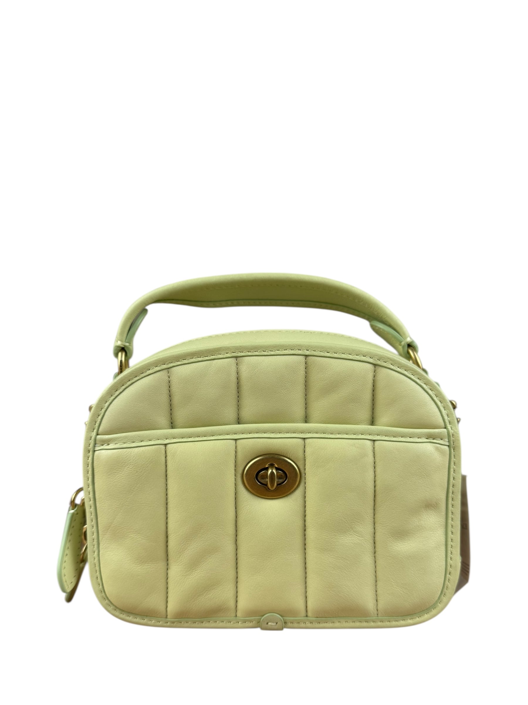 Coach Lime Nappa Leather Top Handle Bag