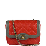 Chanel Two Tone Lambskin Mini Day Flap
