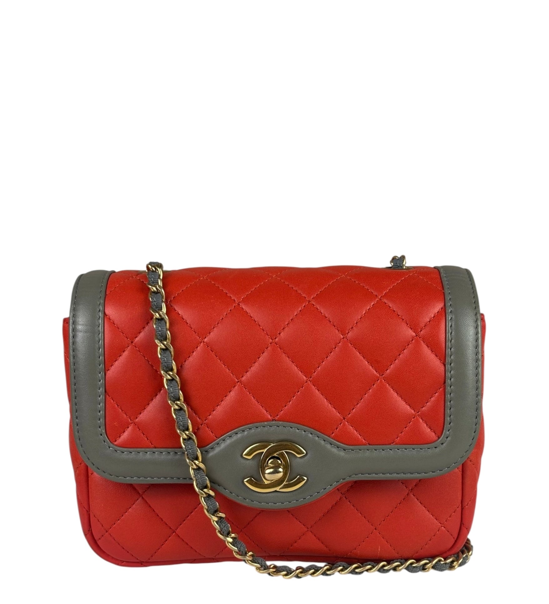 Chanel Two Tone Lambskin Mini Day Flap