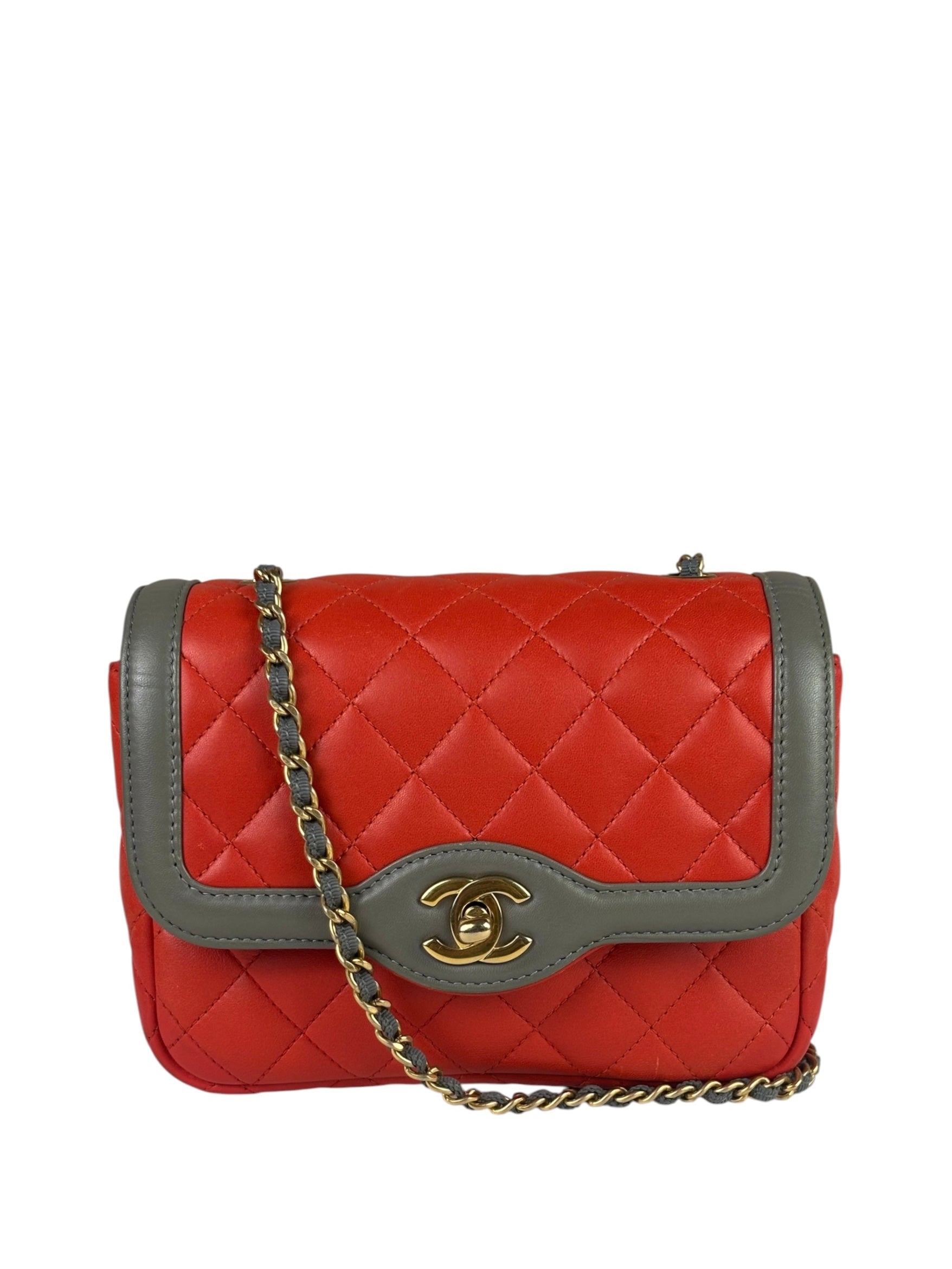 Chanel Two Tone Lambskin Mini Day Flap