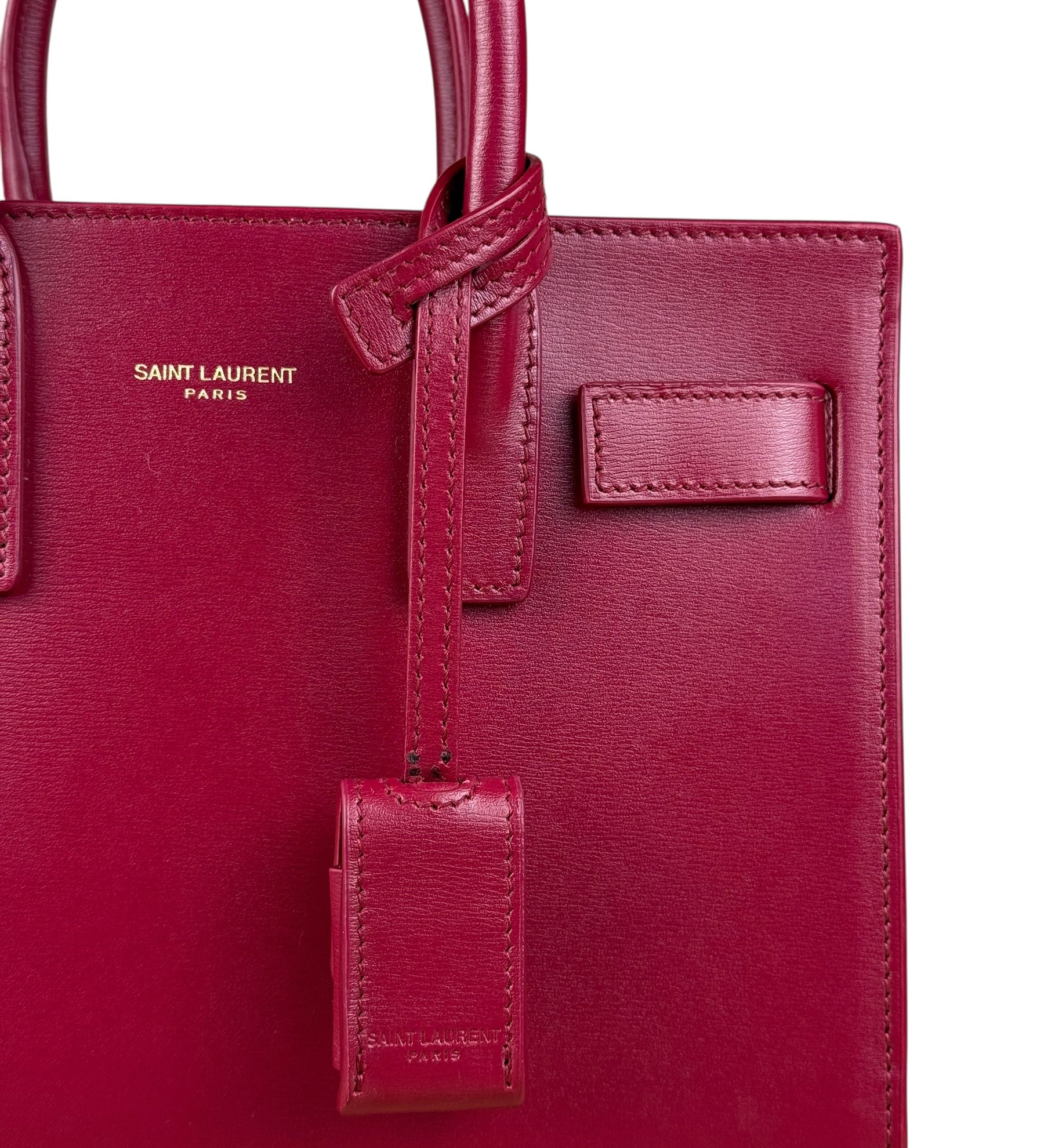Saint Laurent Sac de Jour Nano 2Way Tote Red