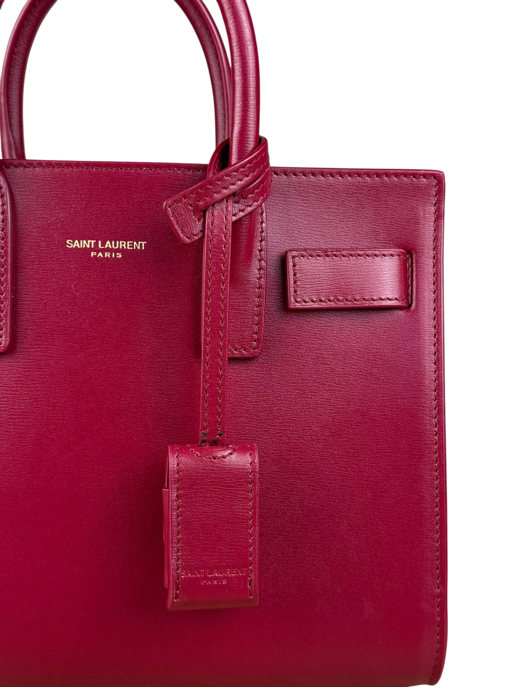 Saint Laurent Sac de Jour Nano 2Way Tote Red