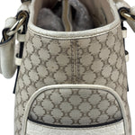 Celine Beige Leather Trim Macadam Boogie Tote