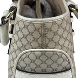 Celine Beige Leather Trim Macadam Boogie Tote