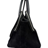 Celine Black Leather/Suede Trapeze Medium Handbag