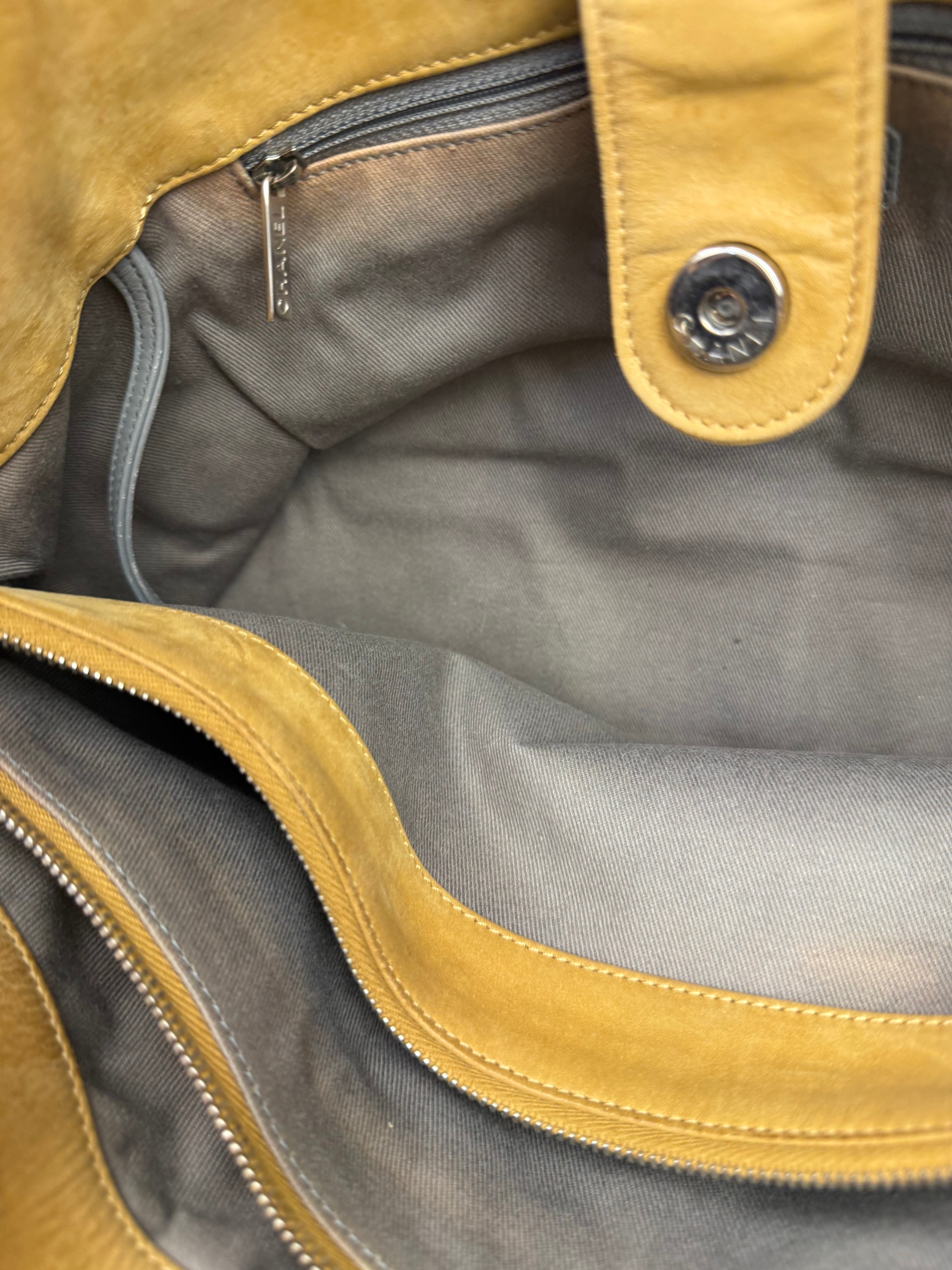 Chanel Beige Iridescent Quilted Leather 2Way Sea Hit Tote 2012