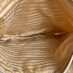 Prada Beige Nylon/Leather Shoulder Bag