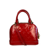 Louis Vuitton Red Vernis Alma BB Handbag