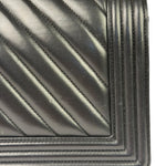 Chanel Black Chevron Leather Boy Medium Flap Bag 2017