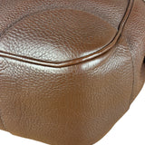 Prada Rich Brown Vitello Daino Sound Lock Satchel Shoulder Bag
