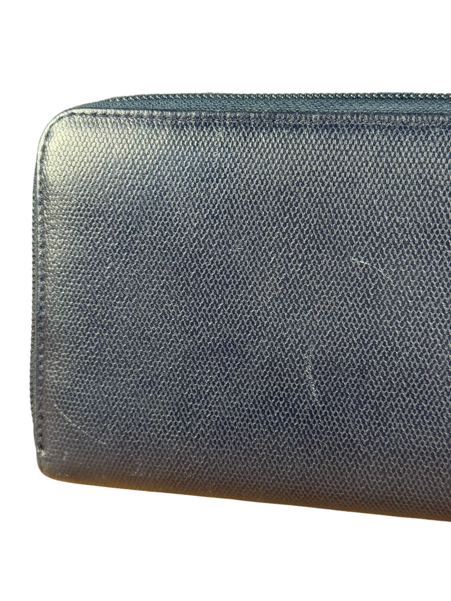 Chanel Navy Blue Long Zip Wallet