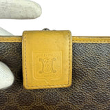 Celine Vintage Brown Macadam Bifold Kisslock Wallet