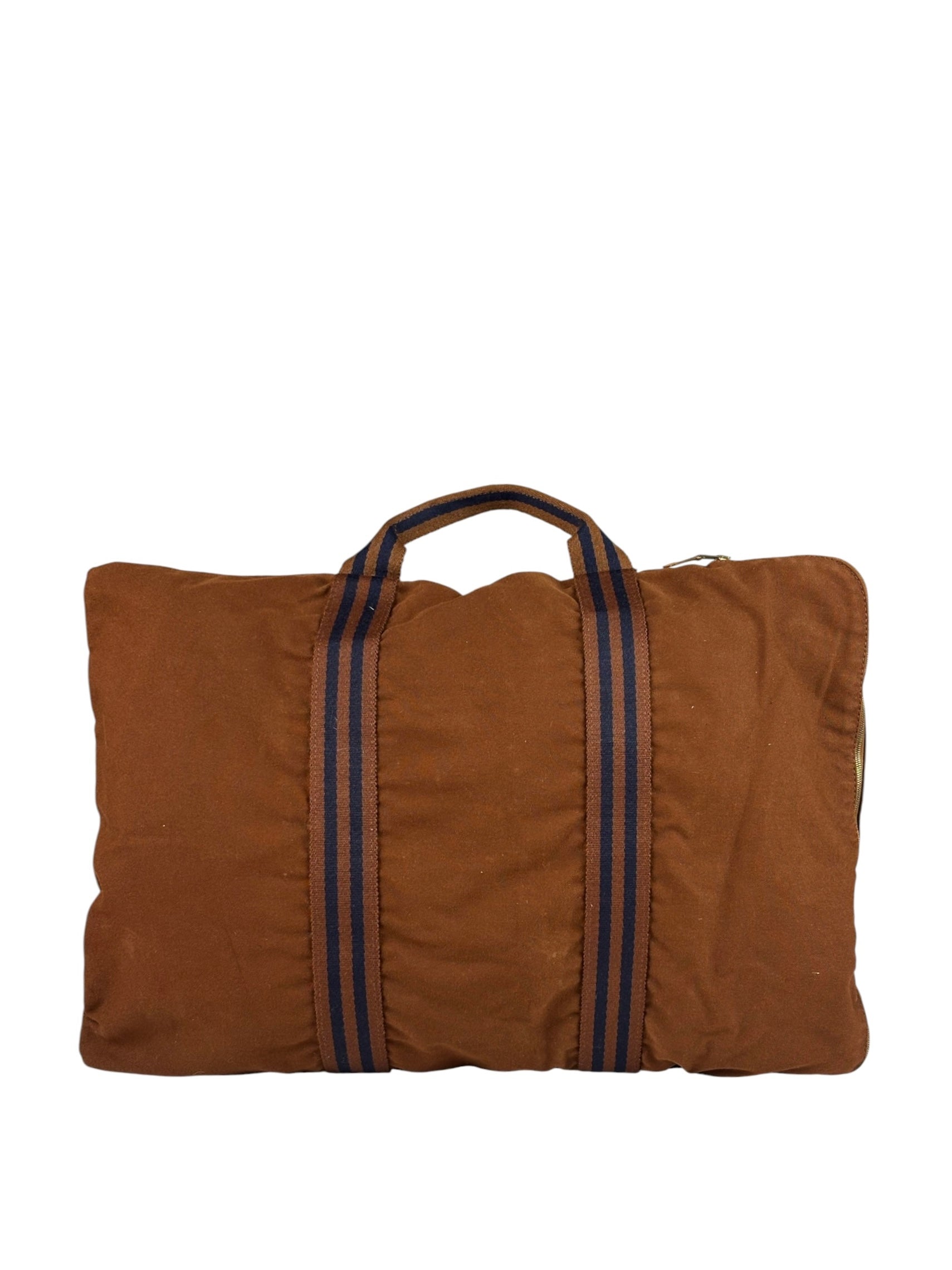 Hermes Vintage Brown Canvas Fourre Tote