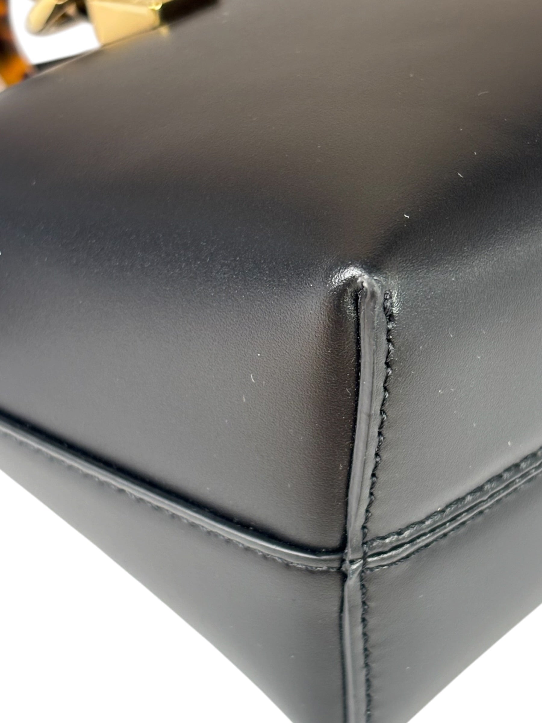 Fendi Black Leather Mini By The Way Boston Bag
