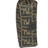 Fendi Black Leather Trim Zucca Small Camera Bag