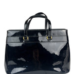Gucci Vintage Black Patent Leather Tote