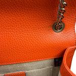 Gucci Orange Leather Small Dollar Interlocking G Shoulder Bag