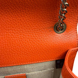 Gucci Orange Leather Small Dollar Interlocking G Shoulder Bag