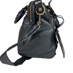Balenciaga Vintage Navy Leather City Two-Way Bag