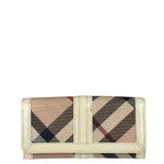 Burberry Cream Nova Check Penrose Continental Long Wallet