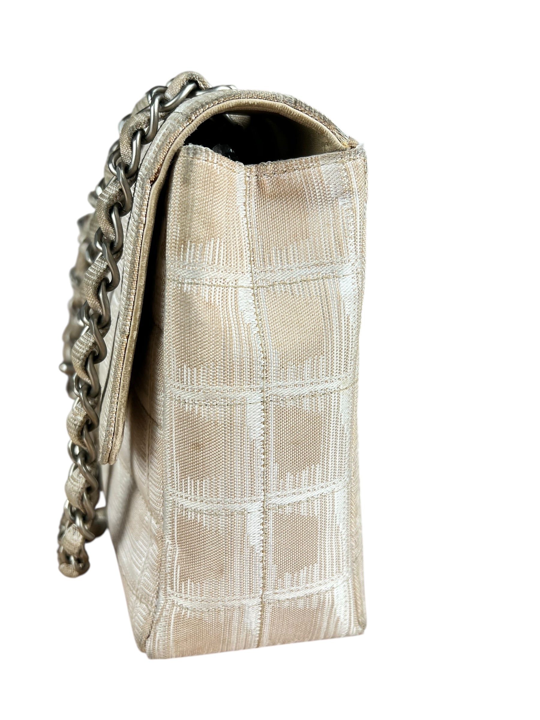 Chanel Vintage Beige Travel Line Classic Flap 2001