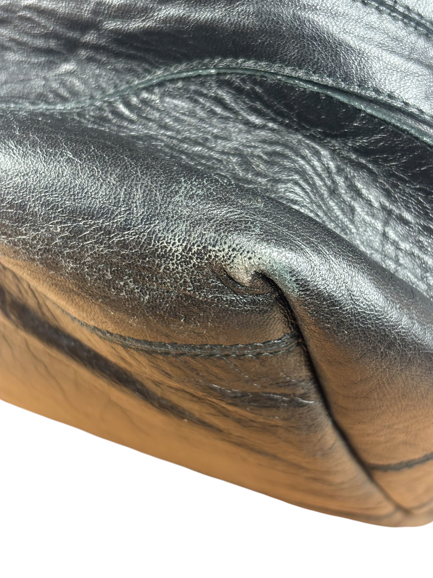 Bottega Veneta Vintage Black Leather Cervo Cocker Hobo Bag