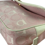 Ferragamo Pink Canvas Gancini Shoulder Bag