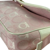 Ferragamo Pink Canvas Gancini Shoulder Bag