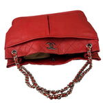 Chanel Red Quilted Leather Natural Beauty Chain Tote 2010