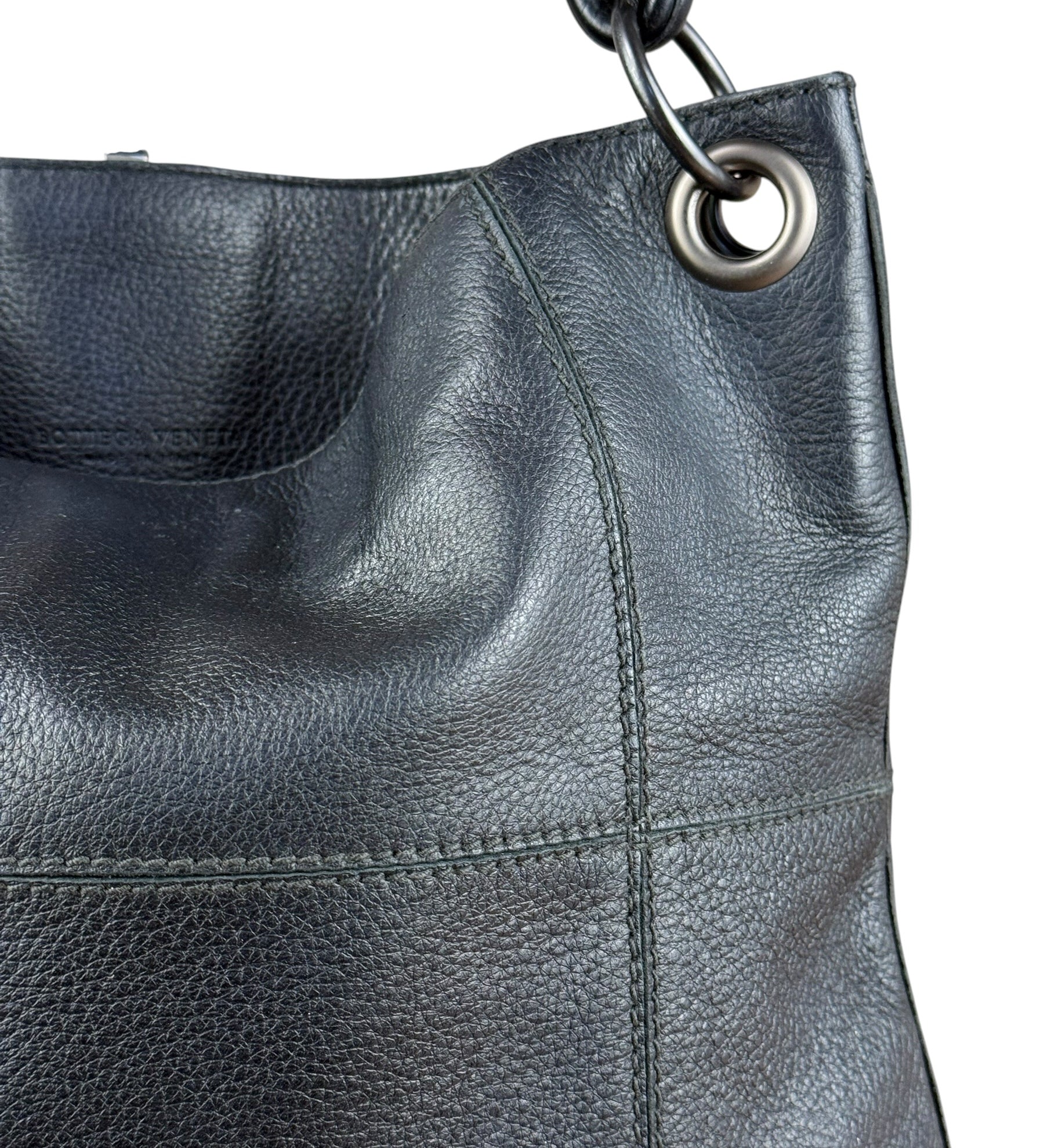 Bottega Veneta Black Cervo Hobo Bag