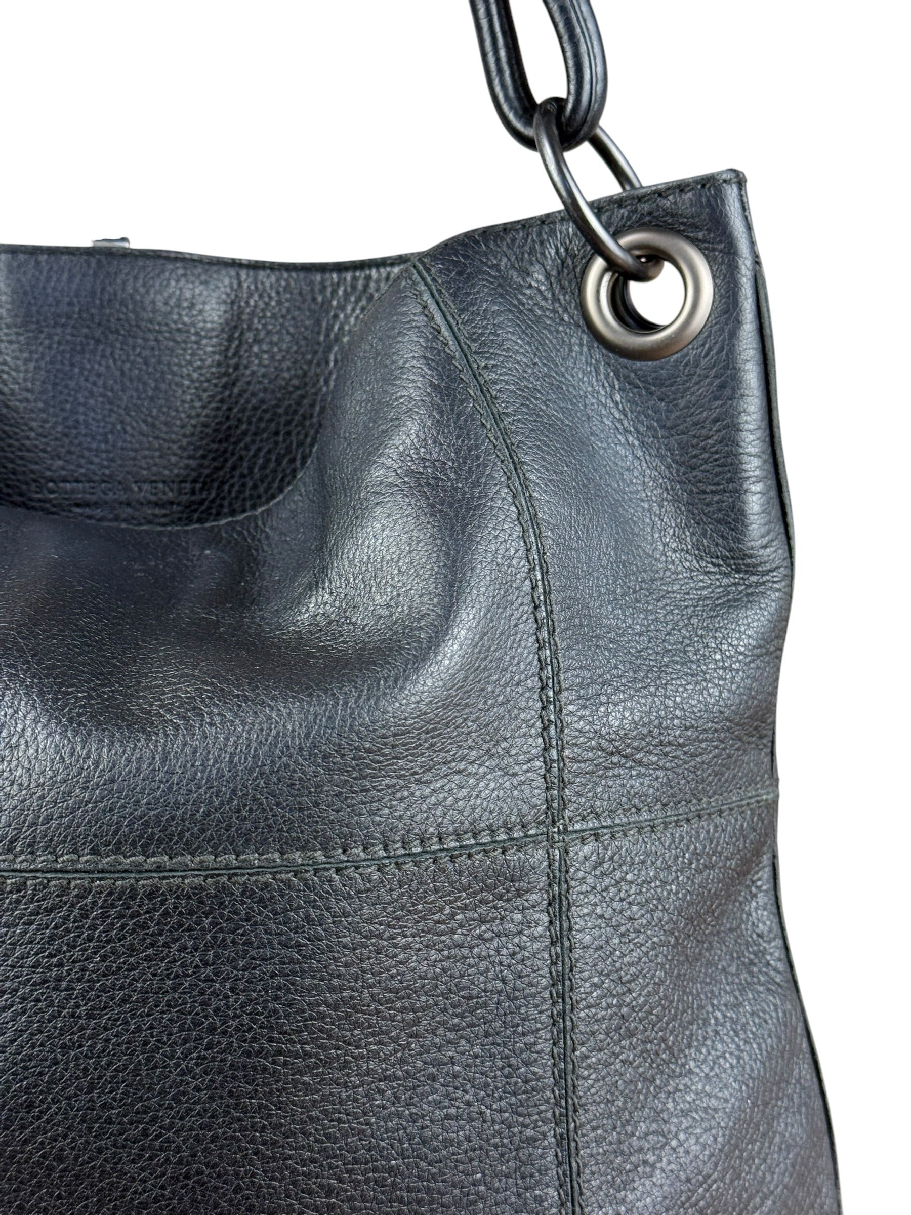 Bottega Veneta Black Cervo Hobo Bag