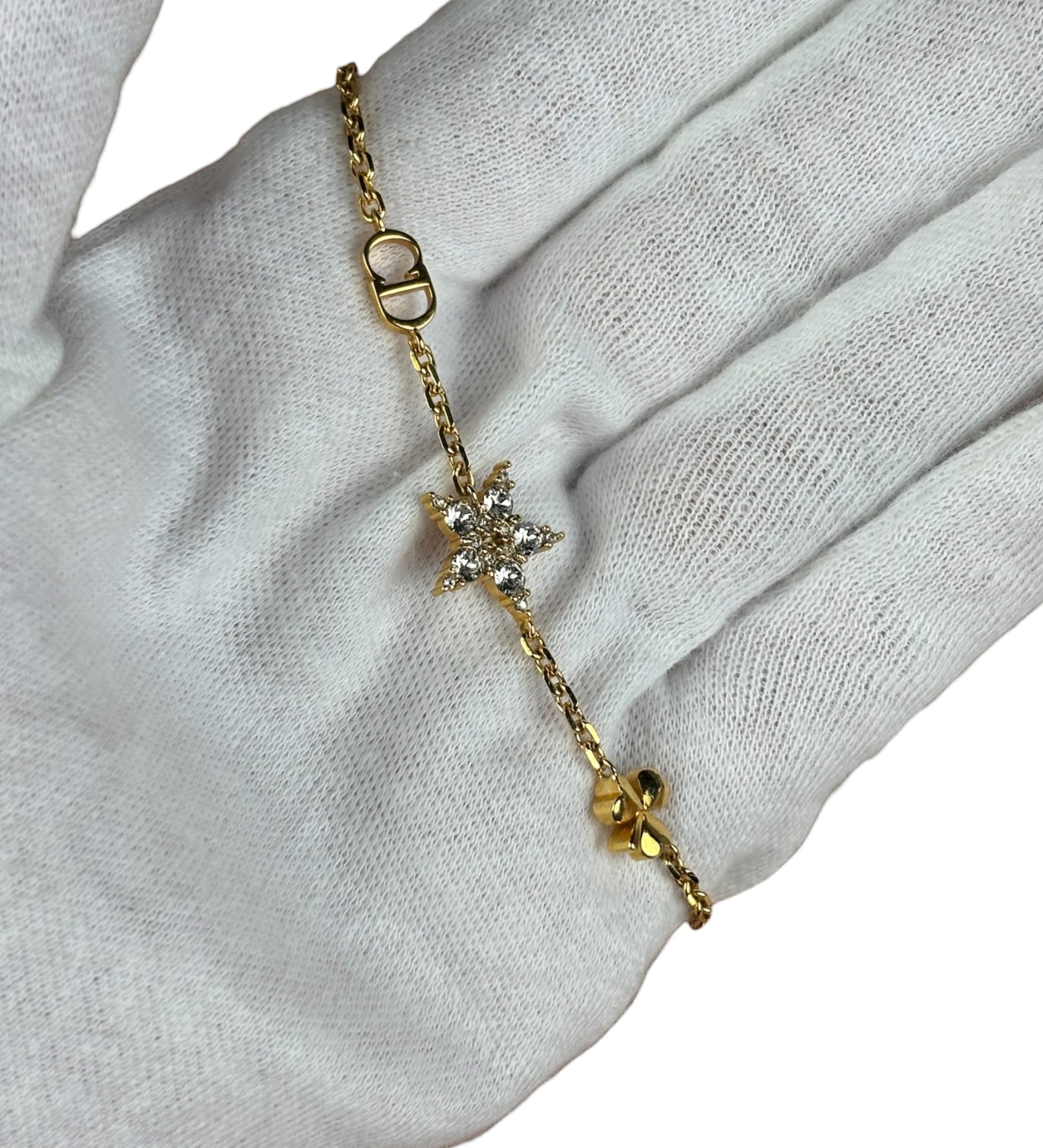 Christian Dior Gold Toned Charm Bracelet